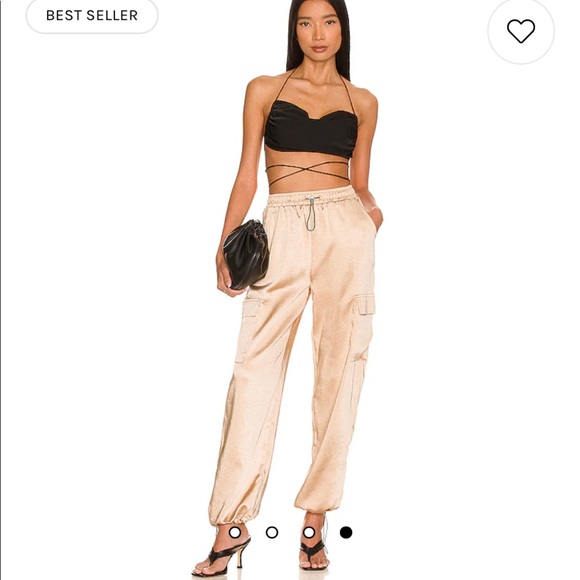 Superdown Rita Cargo Pant in Champagne size XS - Picture 4 of 5